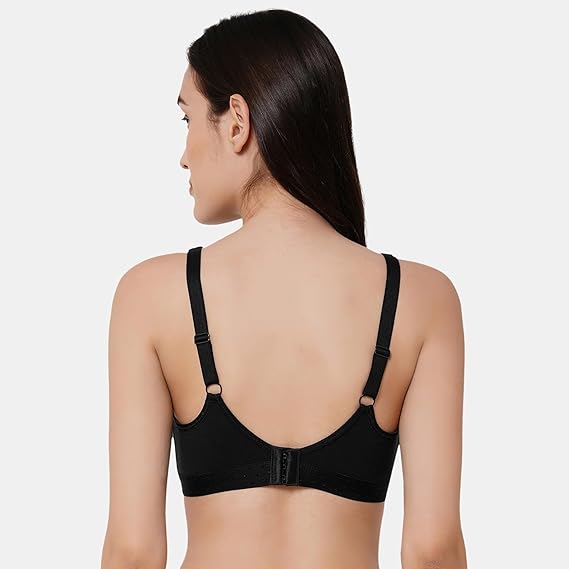 SOIE Women’s Stretch Cotton T-Shirt Bra – Full Coverage, Non-Padded & Non-Wired